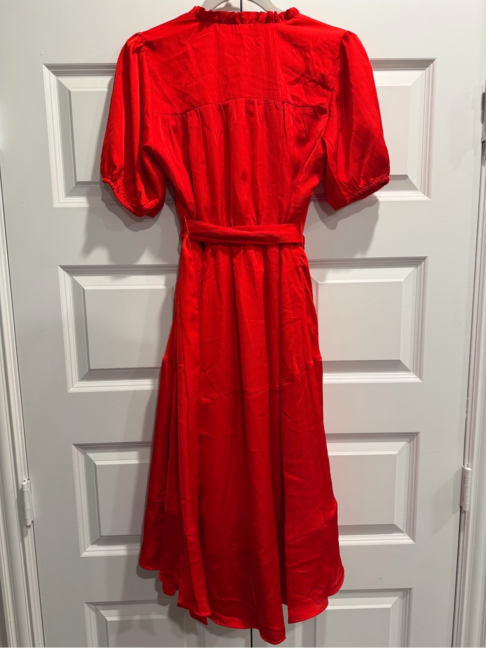 Draper James Bright Red Ruffle-Neck Top - Picture 6 of 8
